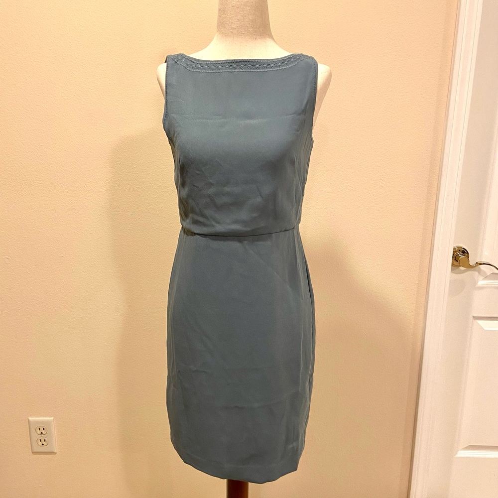 Ann Taylor sleeveless blue-gray dress **new*